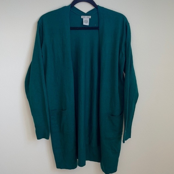 Sweet Romeo dark forest green open cardigan small - Picture 2 of 5
